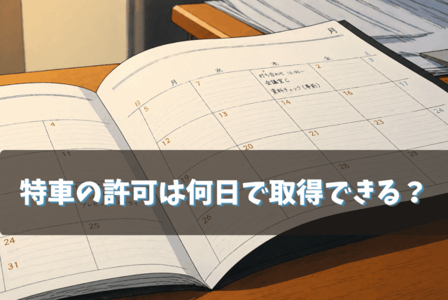 特車の許可は何日で取得できる？許可までの期間と早く取得するポイントを解説！