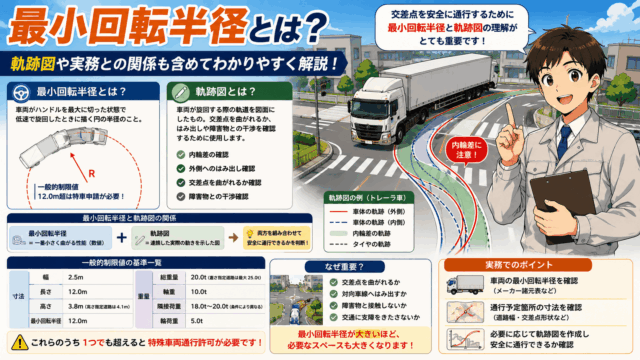 最小回転半径とは？軌跡図や実務との関係も含めて解説