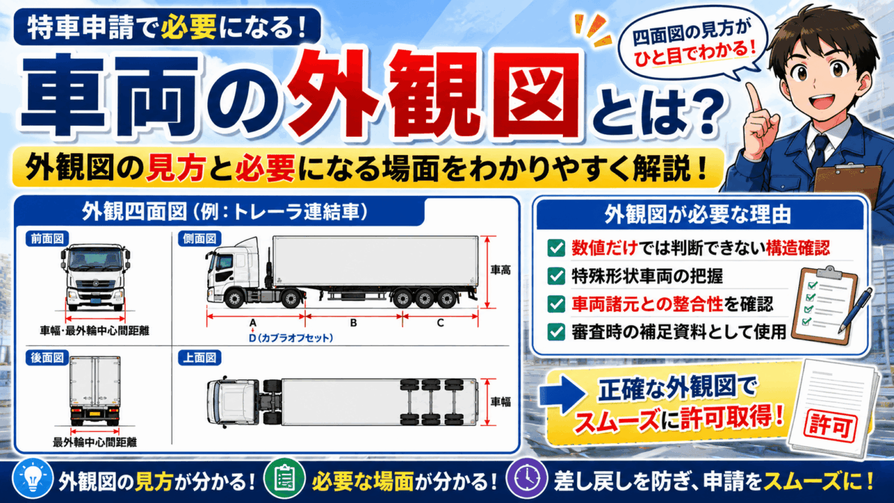 車両の外観図とは？外観図の見方と必要になる場面を解説