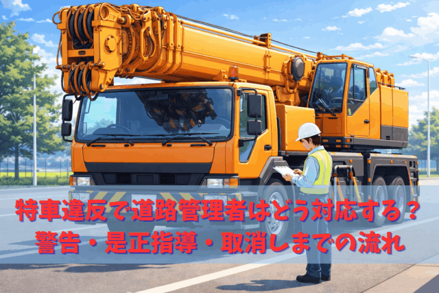 特車違反で道路管理者はどう対応する？警告・是正指導・取消しまでを徹底解説