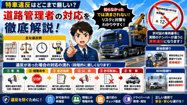 特車違反で道路管理者はどう対応する？警告・是正指導・取消しまでを徹底解説
