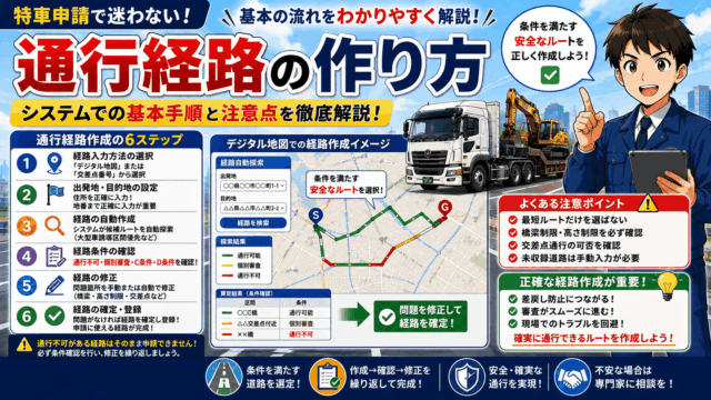 特車申請での通行経路の作り方とは？特車申請システムでの基本的な流れを解説