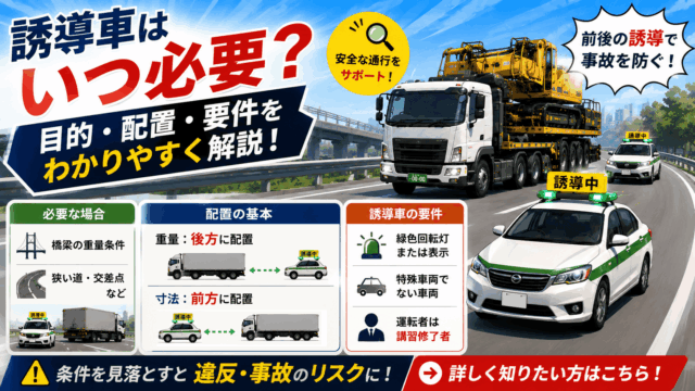 誘導車が必要な場合とは？配置・目的・要件などを徹底解説