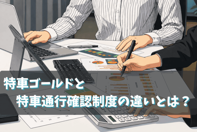 特車ゴールドと特車通行確認制度の違いとは？混同しやすい2つの制度を比較・解説